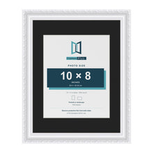 Louis White 14 x 11 inch picture frame with a black mount for a 10 x 8 inch photo