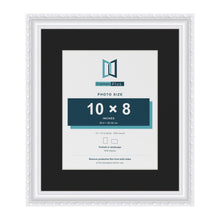 Louis White 14 x 12 inch picture frame with a black mount for a 10 x 8 inch photo