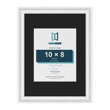 Louis White 16 x 12 inch picture frame with a black mount for a 10 x 8 inch photo