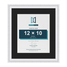 Louis White 16 x 14 inch picture frame with a black mount for a 12 x 10 inch photo