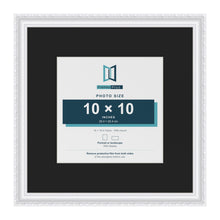 Louis White 16 x 16 inch picture frame with a black mount for a 10 x 10 inch photo
