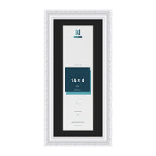 Louis White 16 x 7 inch picture frame with a black mount for a 14 x 4 inch photo