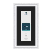 Louis White 16 x 8 inch picture frame with a black mount for a 12 x 4 inch photo