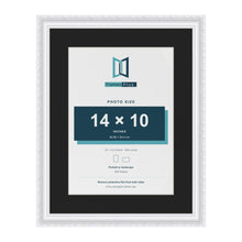 Louis White 18 x 14 inch picture frame with a black mount for a 14 x 10 inch photo