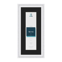 Louis White 18 x 8 inch picture frame with a black mount for a 14 x 4 inch photo