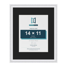 Louis White 20 x 16 inch picture frame with a black mount for a 14 x 11 inch photo