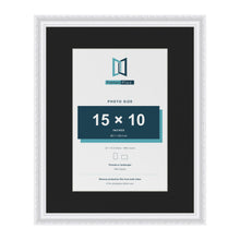 Louis White 20 x 16 inch picture frame with a black mount for a 15 x 10 inch photo