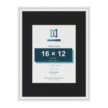 Louis White 24 x 18 inch picture frame with a black mount for a 16 x 12 inch photo