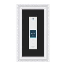 Louis White 30 x 15 cm picture frame with a black mount for a 20 x 5 cm photo