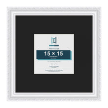 Louis White 30 x 30 cm picture frame with a black mount for a 15 x 15 cm photo