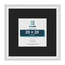 Louis White 35 x 35 cm picture frame with a black mount for a 20 x 20 cm photo