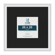 Louis White 40 x 40 cm picture frame with a black mount for a 20 x 20 cm photo