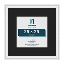 Louis White 40 x 40 cm picture frame with a black mount for a 25 x 25 cm photo