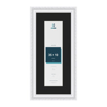 Louis White 45 x 20 cm picture frame with a black mount for a 35 x 10 cm photo