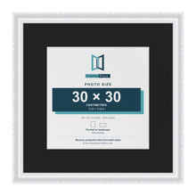Louis White 45 x 45 cm picture frame with a black mount for a 30 x 30 cm photo