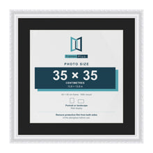 Louis White 45 x 45 cm picture frame with a black mount for a 35 x 35 cm photo