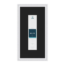 Louis White 60 x 30 cm picture frame with a black mount for a 40 x 10 cm photo