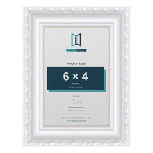 Louis White picture frame for a 6 x 4 inch photo