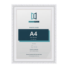 Louis White picture frame for an A4 photo