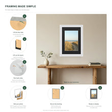 How to put a photo in a Louis White frame with a black mount in six steps