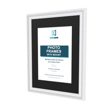 Louis White picture frame with a black mount