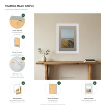How to put a photo in a Louis White frame with a Dawn Grey mount in six steps