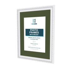 Louis White picture frame with a green mount