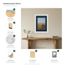 How to put a photo in a Louis White frame with a Pacific Blue mount in six steps