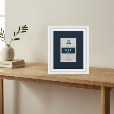 Louis Range White Picture, Photo & Poster Frame with Pacific Blue Mount