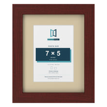 Mahogany 10 x 8 inch picture frame with an ivory mount for a 7 x 5 inch photo