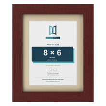 Mahogany 10 x 8 inch picture frame with an ivory mount for an 8 x 6 inch photo