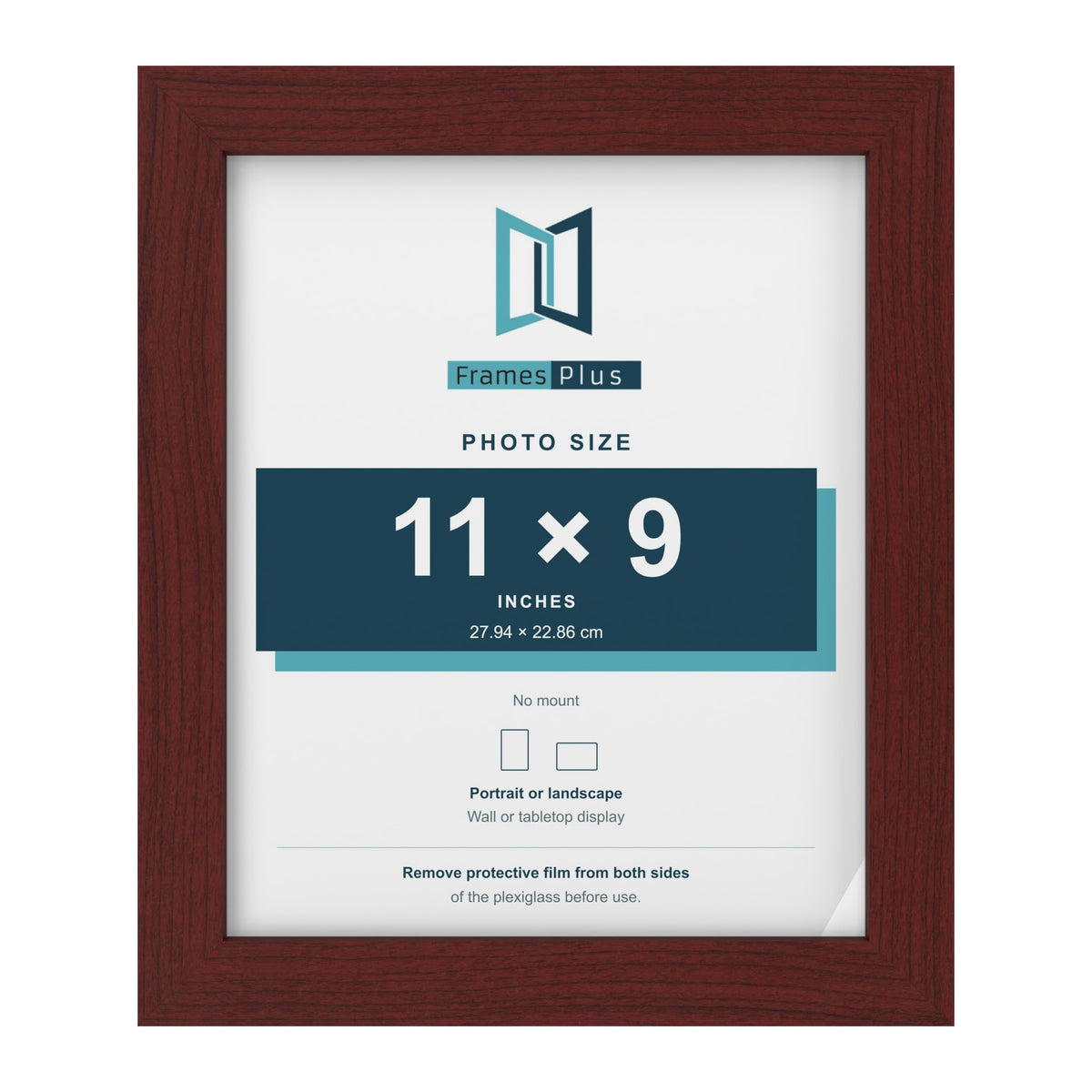 Mahogany picture frame for a 11 x 9 inch photo