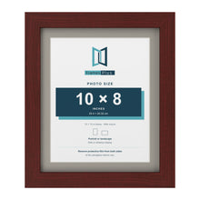 Mahogany 12 x 10 inch picture frame with a Dawn Grey mount for a 10 x 8 inch photo