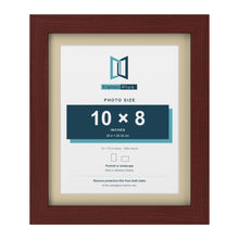 Mahogany 12 x 10 inch picture frame with an ivory mount for a 10 x 8 inch photo