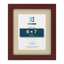 Mahogany 12 x 10 inch picture frame with an ivory mount for a 9 x 7 inch photo