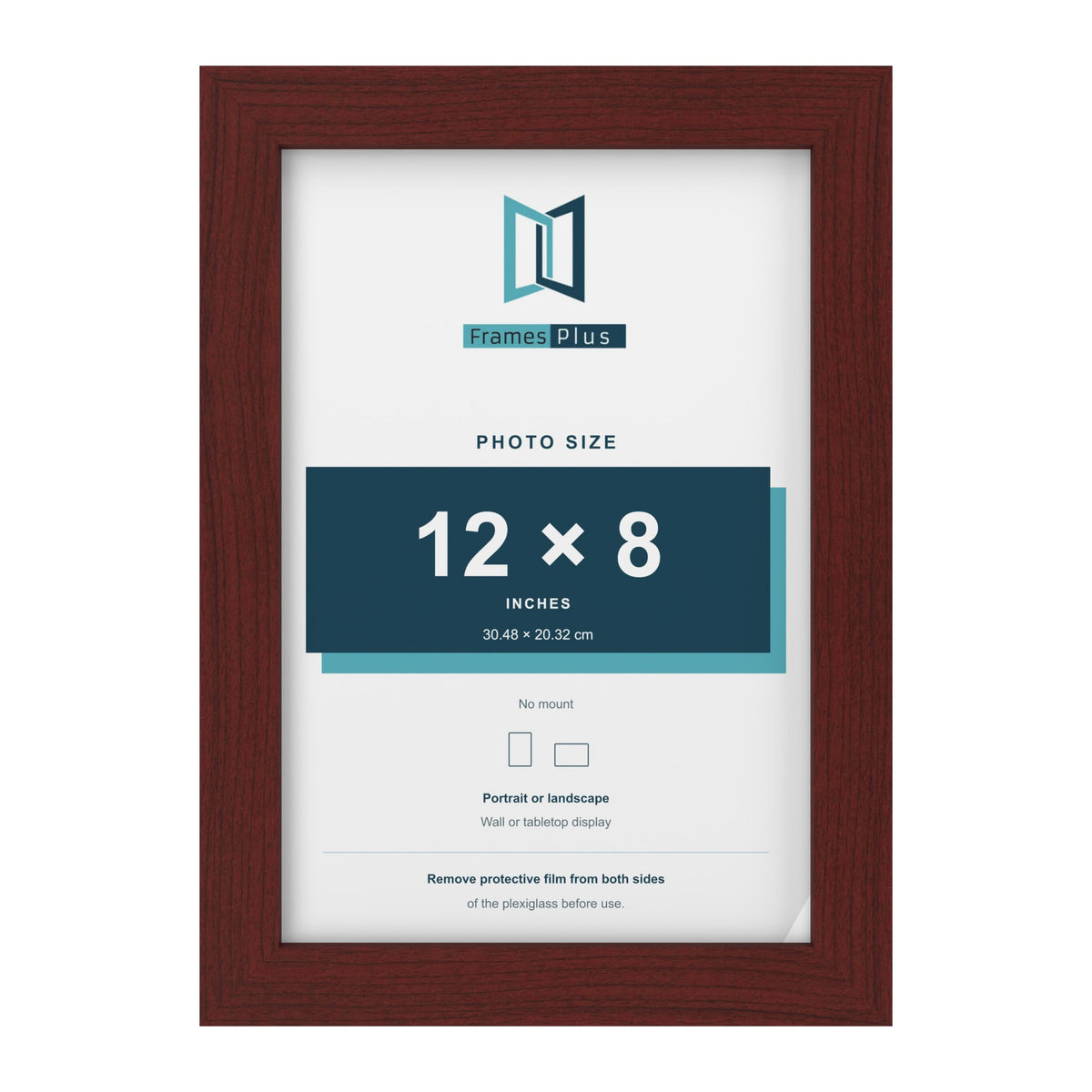 Mahogany picture frame for a 12 x 8 inch photo