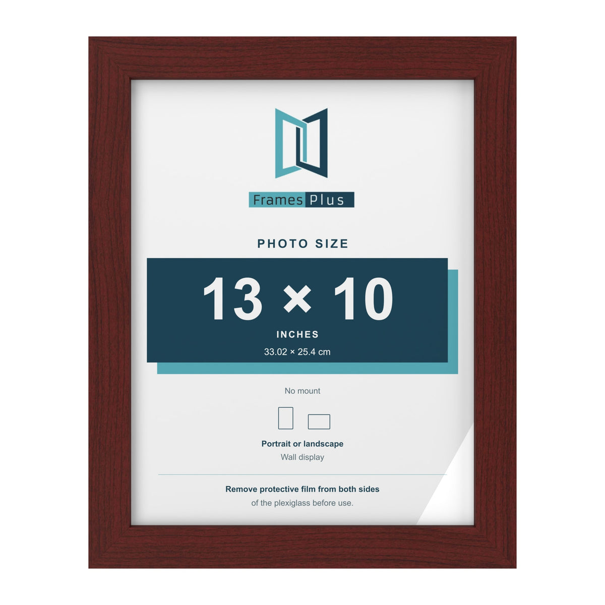 Mahogany picture frame for a 13 x 10 inch photo