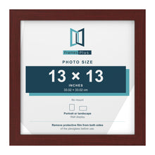 Mahogany picture frame for a 13 x 13 inch photo