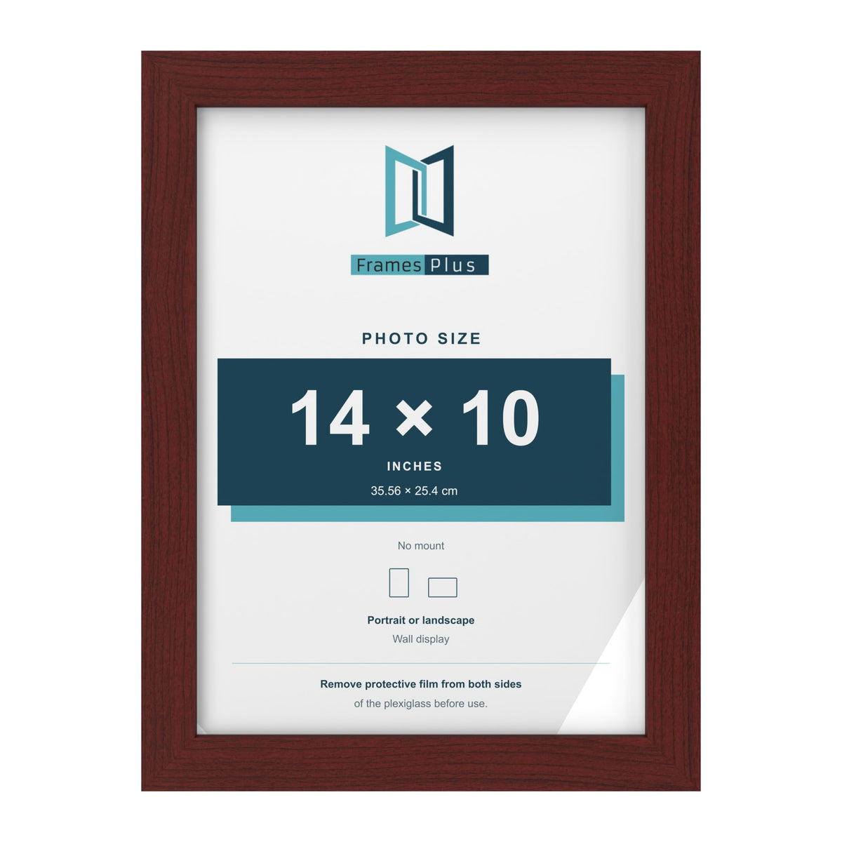 Mahogany picture frame for a 14 x 10 inch photo