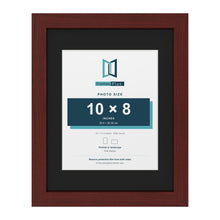 Mahogany 14 x 11 inch picture frame with a black mount for a 10 x 8 inch photo