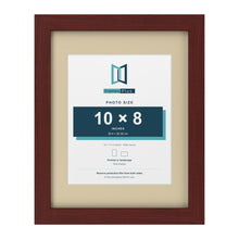 Mahogany 14 x 11 inch picture frame with an ivory mount for a 10 x 8 inch photo