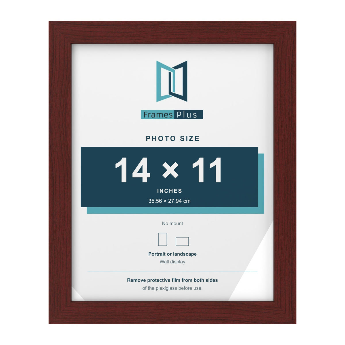 Mahogany picture frame for a 14 x 11 inch photo