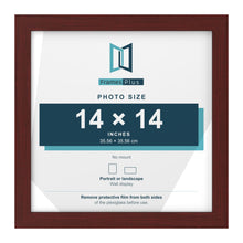 Mahogany picture frame for a 14 x 14 inch photo
