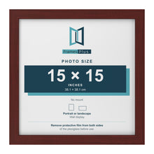 Mahogany picture frame for a 15 x 15 inch photo