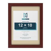 Mahogany 16 x 12 inch picture frame with an ivory mount for a 12 x 10 inch photo