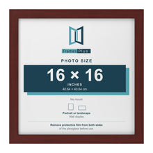 Mahogany picture frame for a 16 x 16 inch photo