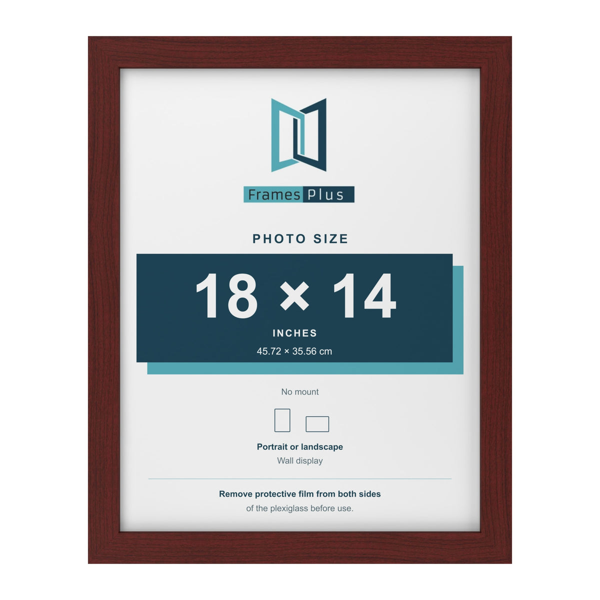 Mahogany picture frame for a 18 x 14 inch photo