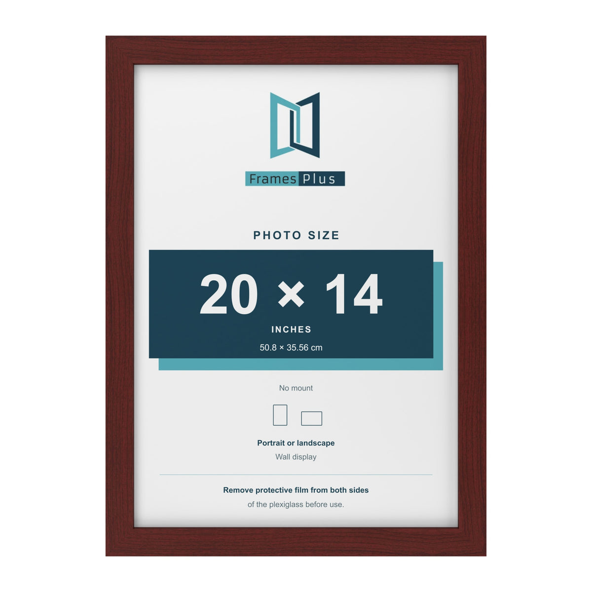 Mahogany picture frame for a 20 x 14 inch photo