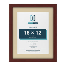 Mahogany 20 x 16 inch picture frame with an ivory mount for a 16 x 12 inch photo