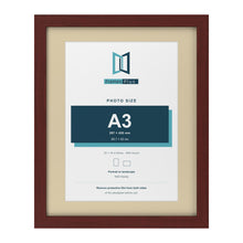 Mahogany 20 x 16 inch picture frame with an ivory mount for an A3 photo